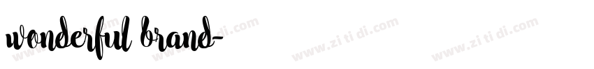 wonderful brand字体转换